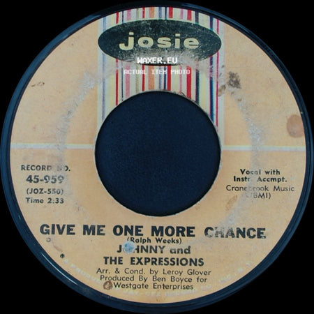 Johnny And The Expressions - Boys And Girls Together / Give Me One More Chance side B