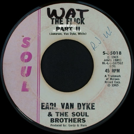 Earl Van Dyke & The Soul Brothers - The Flick Part I / The Flick Part Ii side B