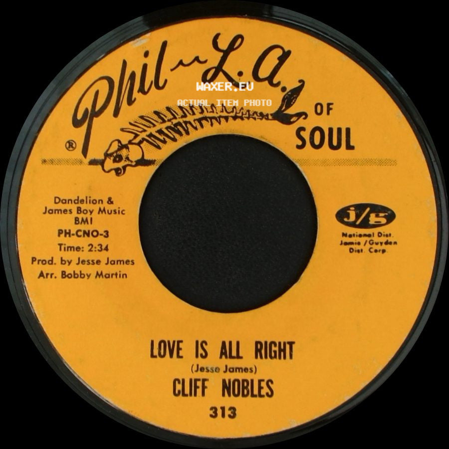 Cliff Nobles & Co. / Cliff Nobles - The Horse (Instrumental) / Love Is All Right side B