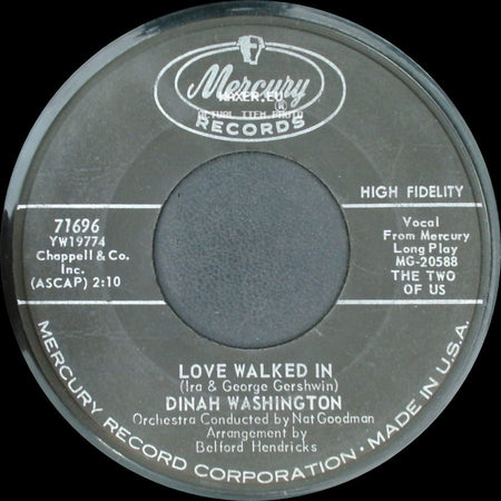 Dinah Washington - Love Walked In / I'm In Heaven Tonight side A