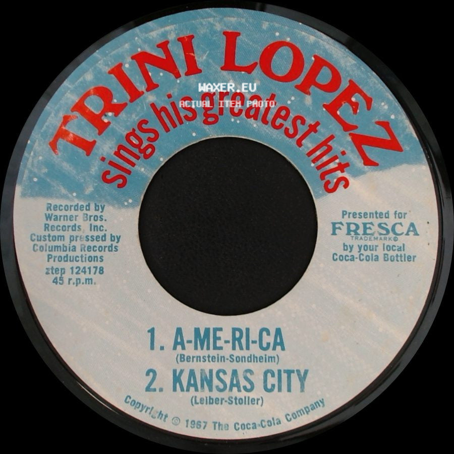 Trini Lopez - A-Me-Ri-Ca / Kansas City / If I Had A Hammer / The Blizzard Song side A