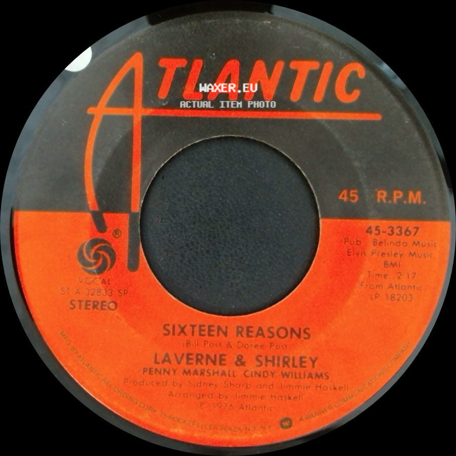 La Verne & Shirley - Sixteen Reasons / Chapel Of Love side A