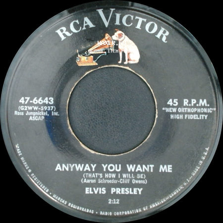 Elvis Presley - Love Me Tender / Anyway You Want Me side B