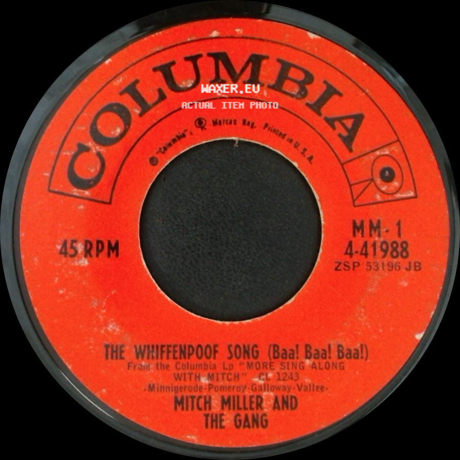 Mitch Miller And The Gang - The Whiffenpoof Song (Baa! Baa! Baa!) / Sweet Adeline / Let Me Call You Sweetheart side A