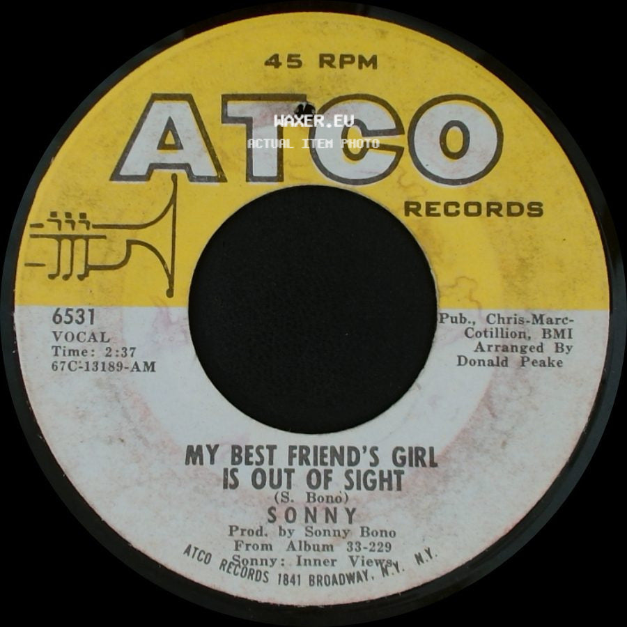 Sonny - My Best Friend's Girl Is Out Of Sight / Pammie's On A Bummer side A