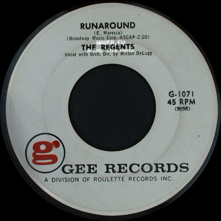 The Regents - Runaround / Laura My Darling side A