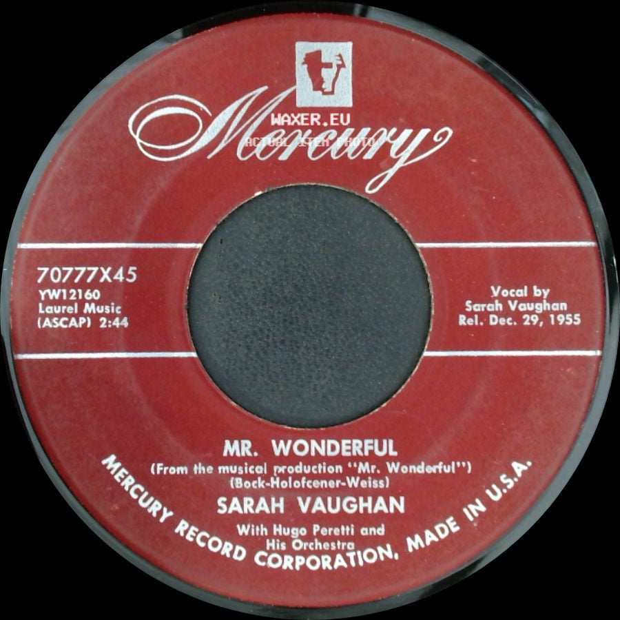 Sarah Vaughan - Mr. Wonderful / You Ought To Have A Wife side A