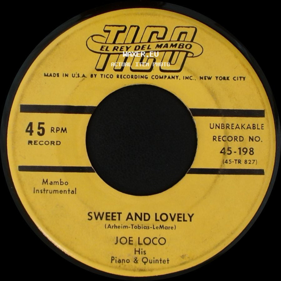 Joe Loco - Sweet And Lovely / Slaughter On Tenth Avenue side A