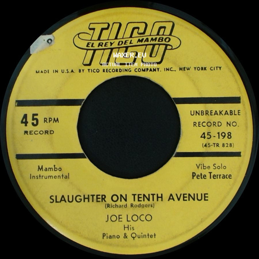 Joe Loco - Sweet And Lovely / Slaughter On Tenth Avenue side B