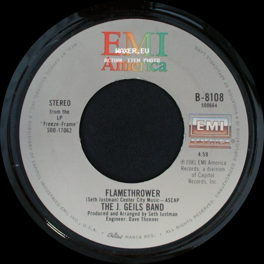 The J. Geils Band - Freeze-Frame / Flamethrower side B