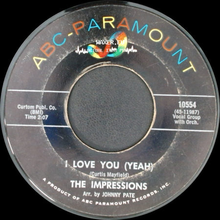 The Impressions - Keep On Pushing / I Love You (Yeah) side B
