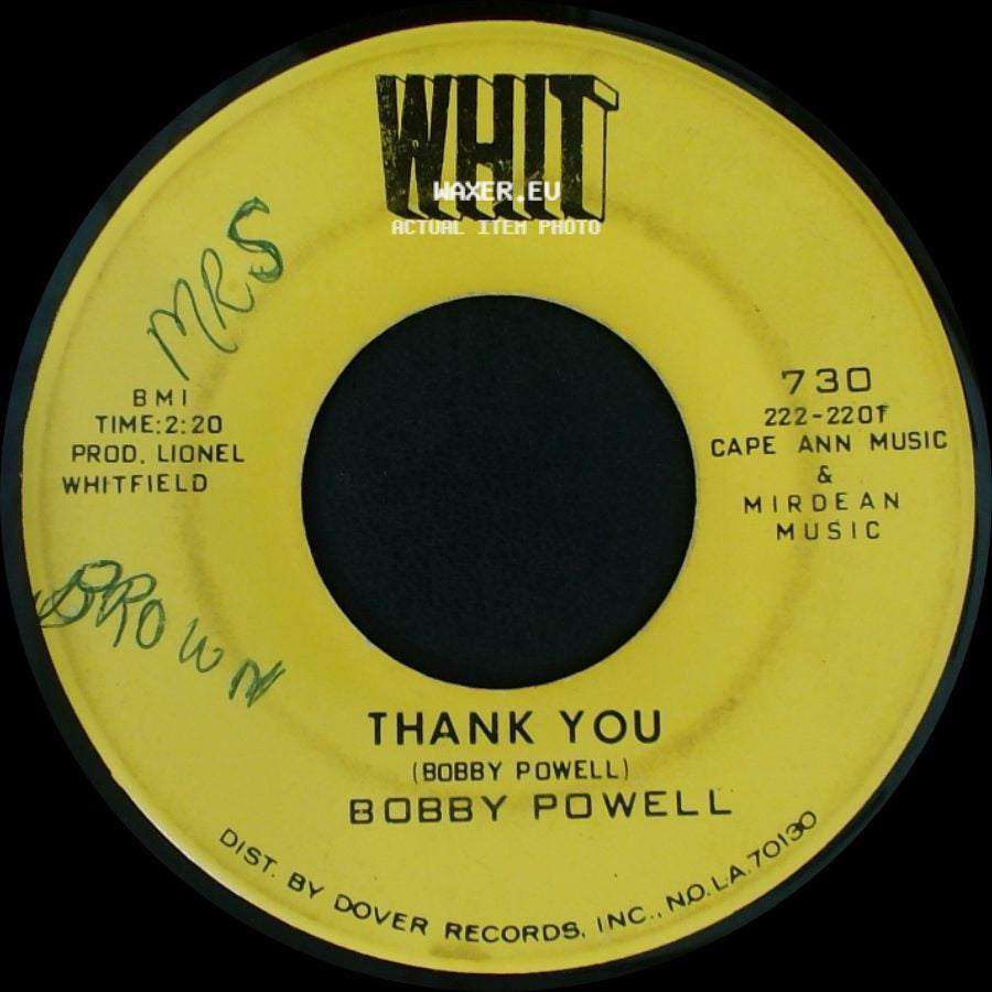 Bobby Powell - Thank You / Why Am I Treated So Bad side A