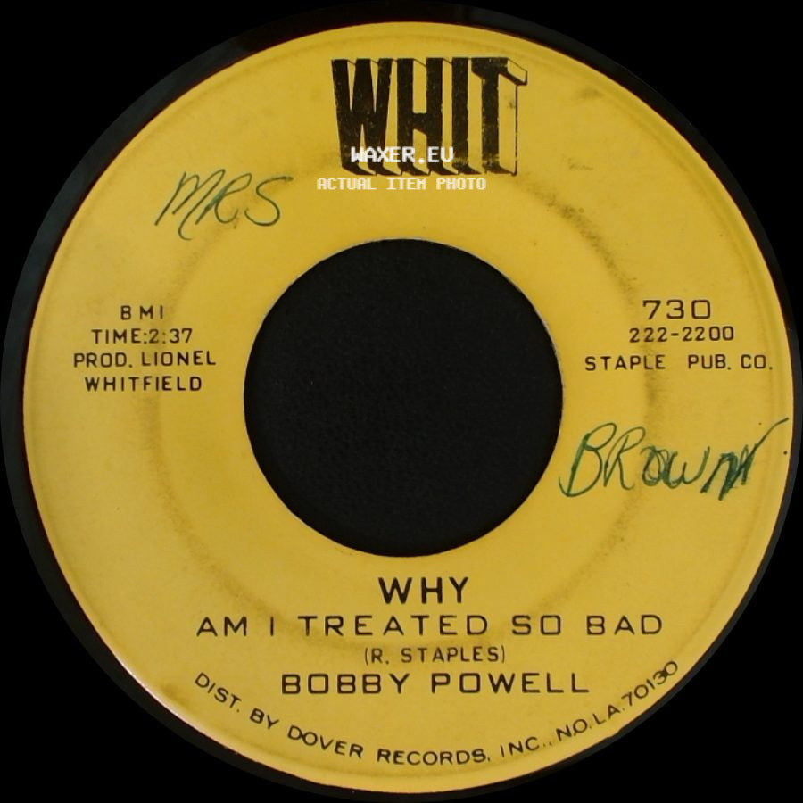 Bobby Powell - Thank You / Why Am I Treated So Bad side B