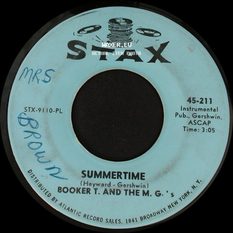 Booker T. And The M. G.'s - Hip Hug - Her / Summertime side B