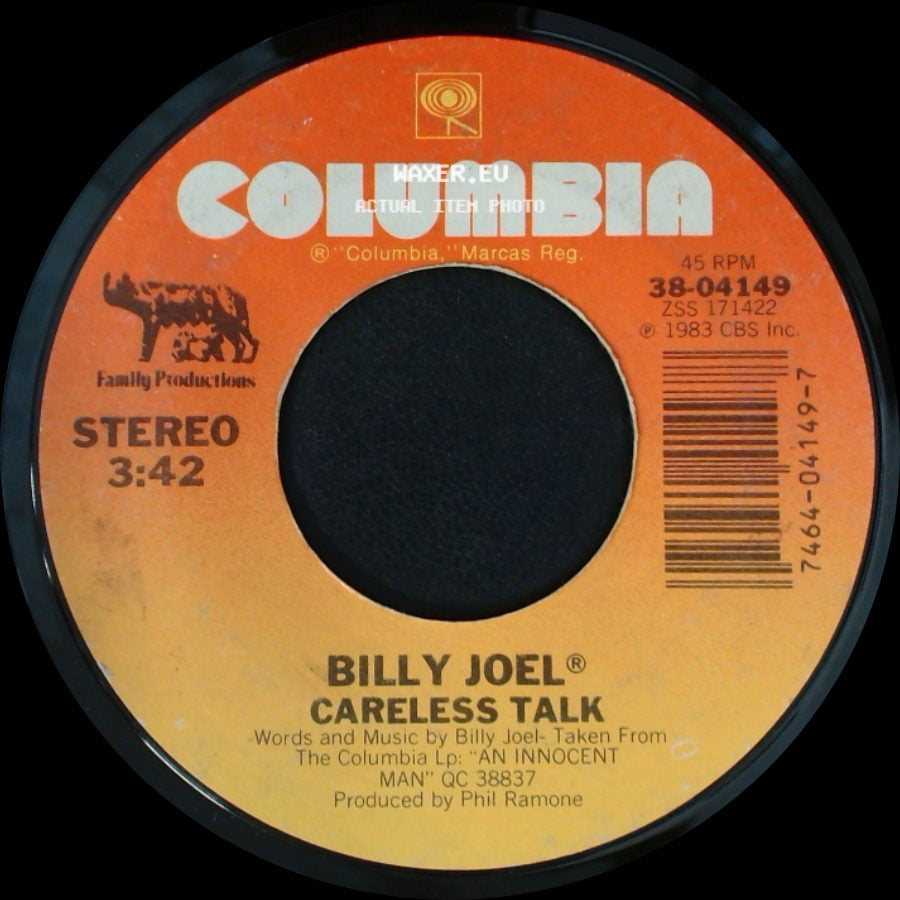 Billy Joel - Uptown Girl / Careless Talk side B