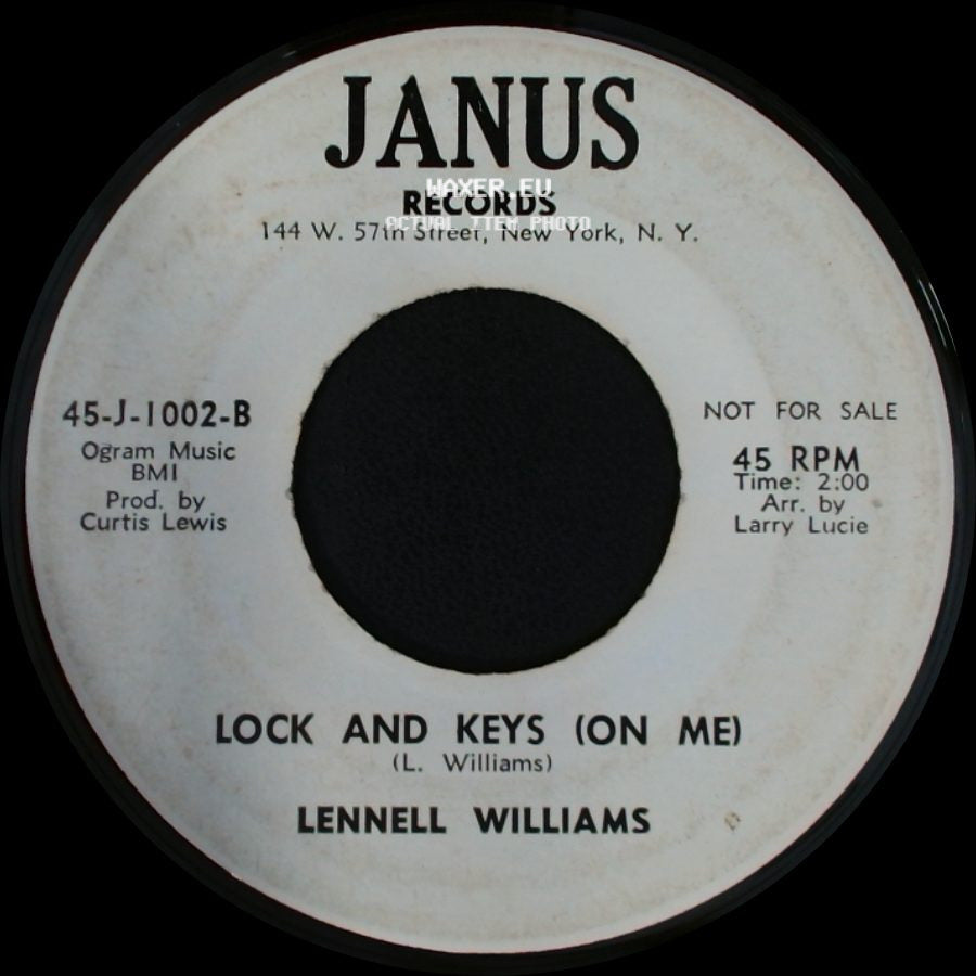 Lennell Williams - Lock And Keys (On Me) / Rocket In Motion side A