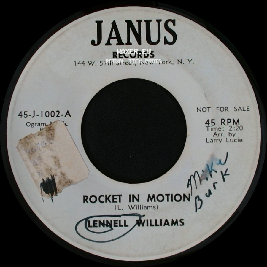 Lennell Williams - Lock And Keys (On Me) / Rocket In Motion side B