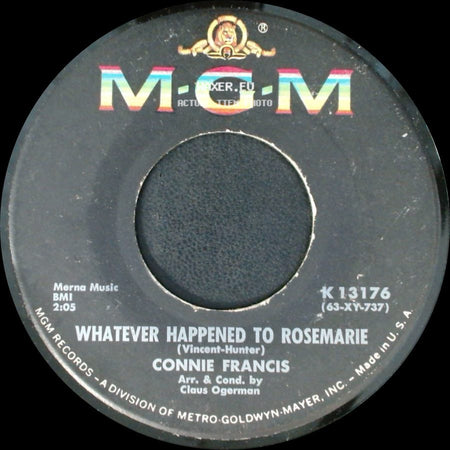 Connie Francis - Whatever Happened To Rosemarie / Your Other Love side A