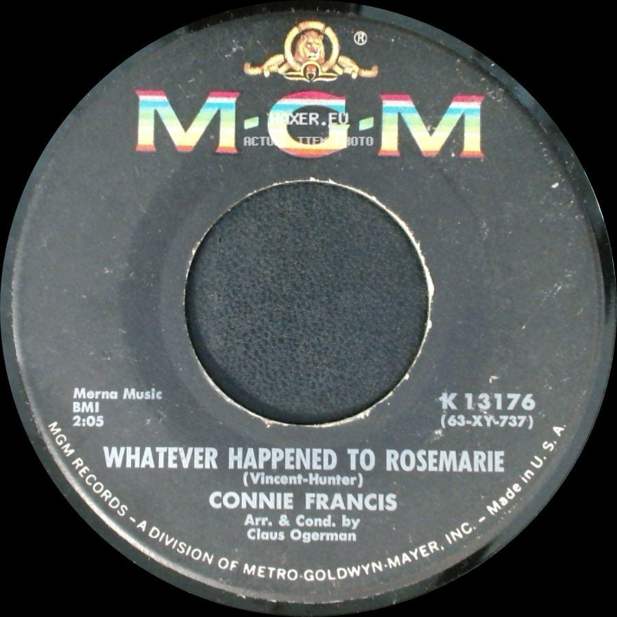 Connie Francis - Whatever Happened To Rosemarie / Your Other Love side A