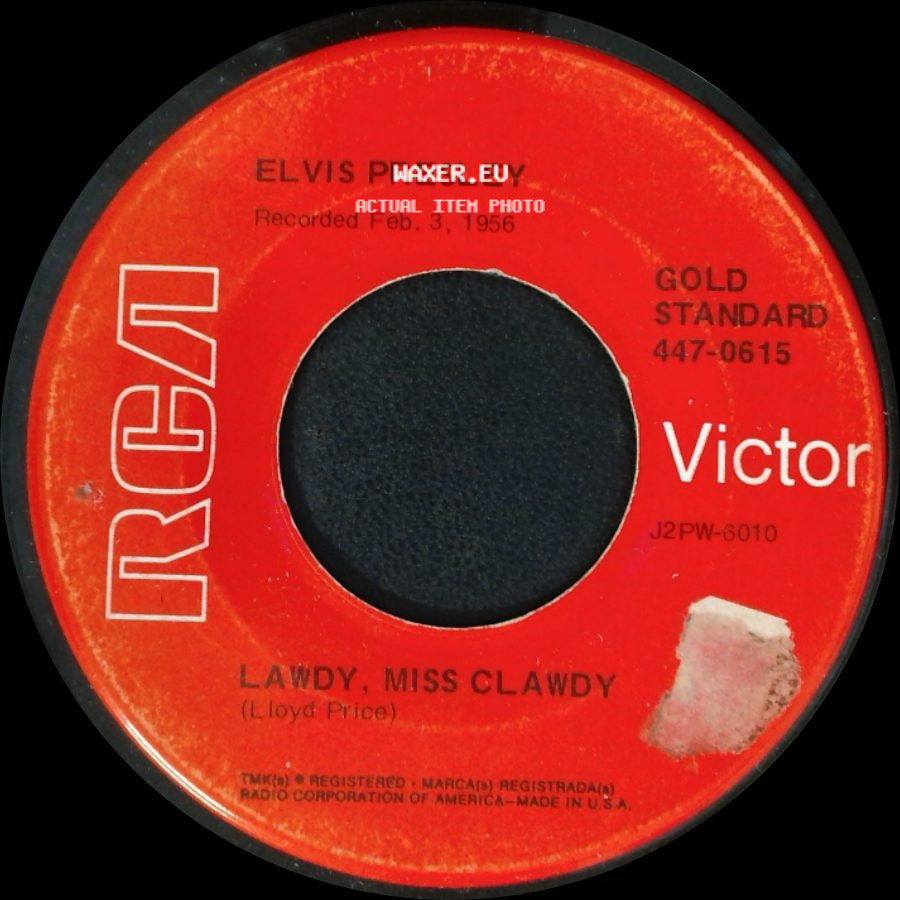 Elvis Presley - Shake, Rattle And Roll / Lawdy, Miss Clawdy side B