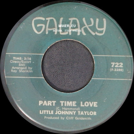 Little Johnny Taylor - Part Time Love / Somewhere Down The Line side A