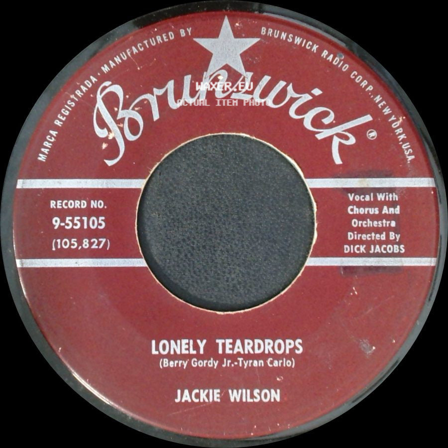 Jackie Wilson - In The Blue Of Evening / Lonely Teardrops side B