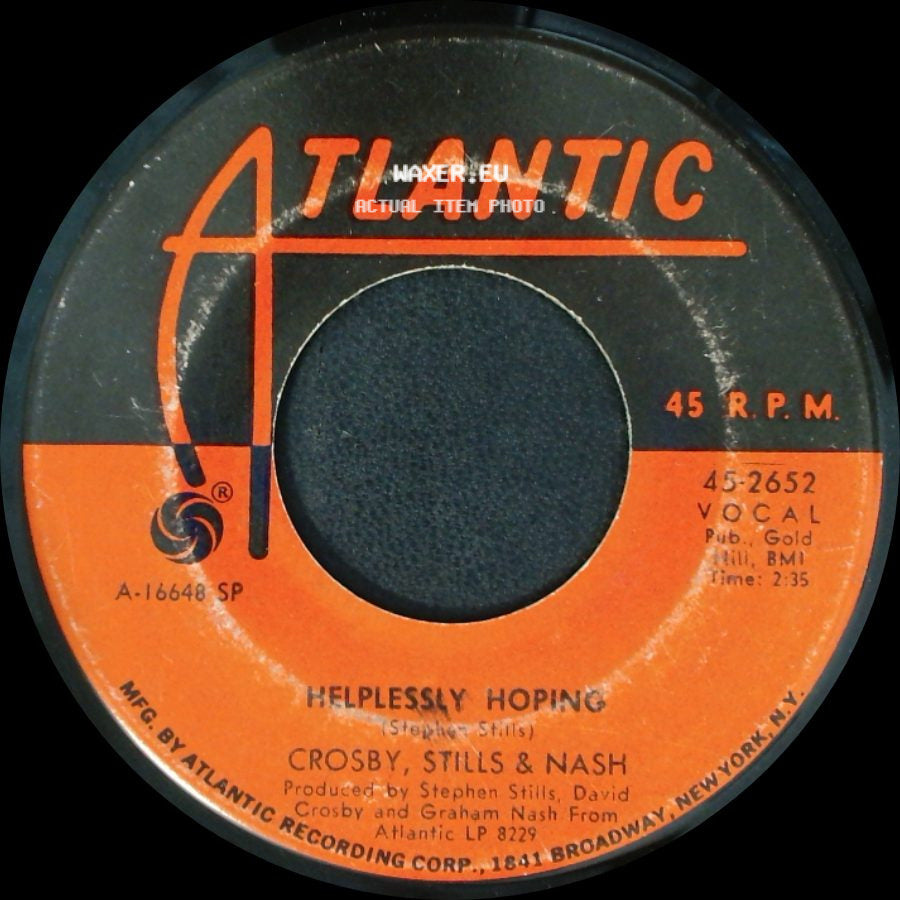 Crosby, Stills & Nash - Marrakesh Express / Helplessly Hoping side B