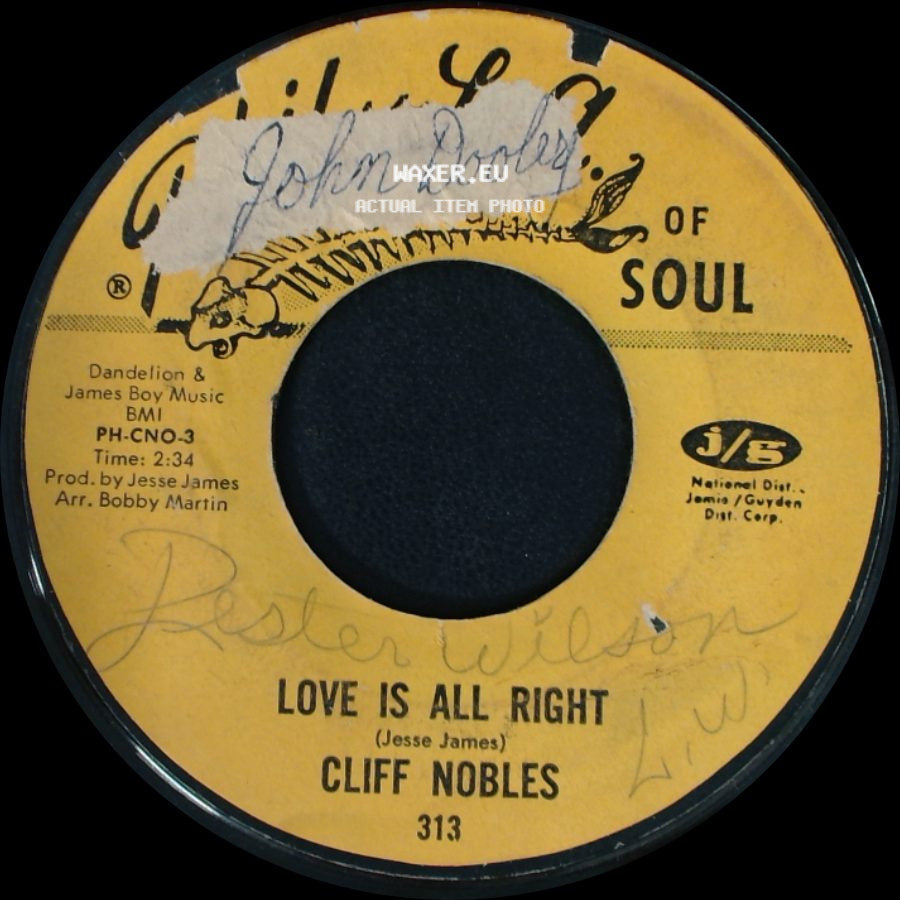 Cliff Nobles / Cliff Nobles & Co. - Love Is All Right / The Horse side A