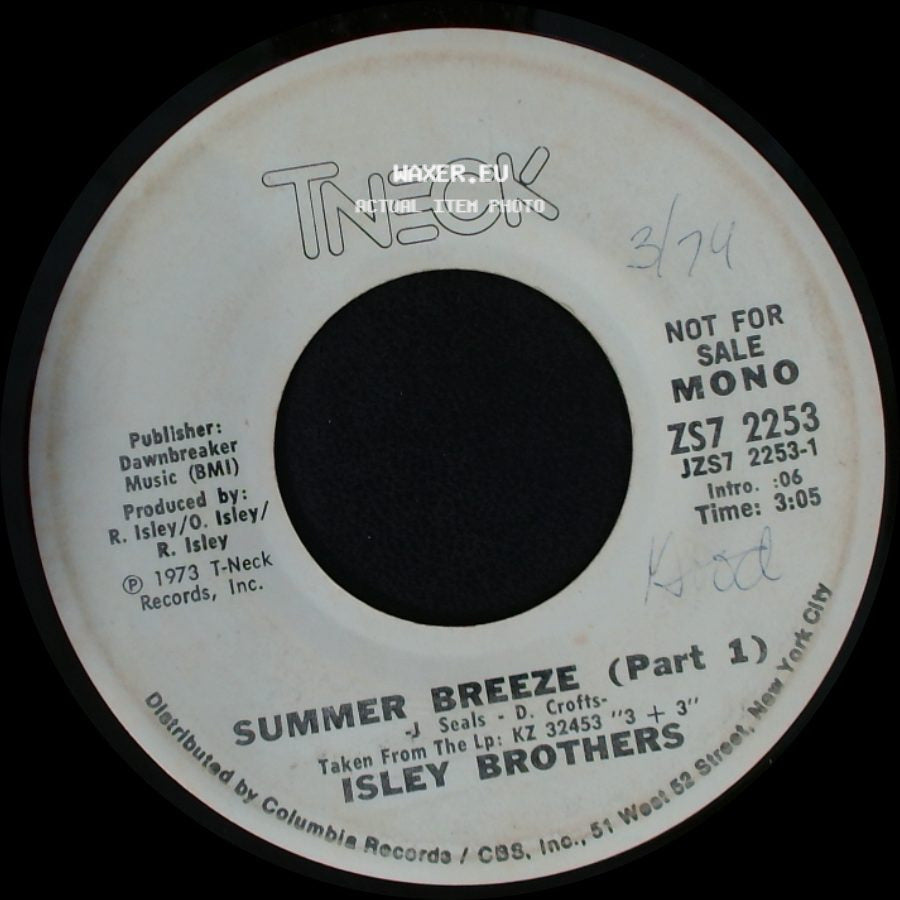 Isley Brothers - Summer Breeze (Part 1) / Summer Breeze (Part 1) side A
