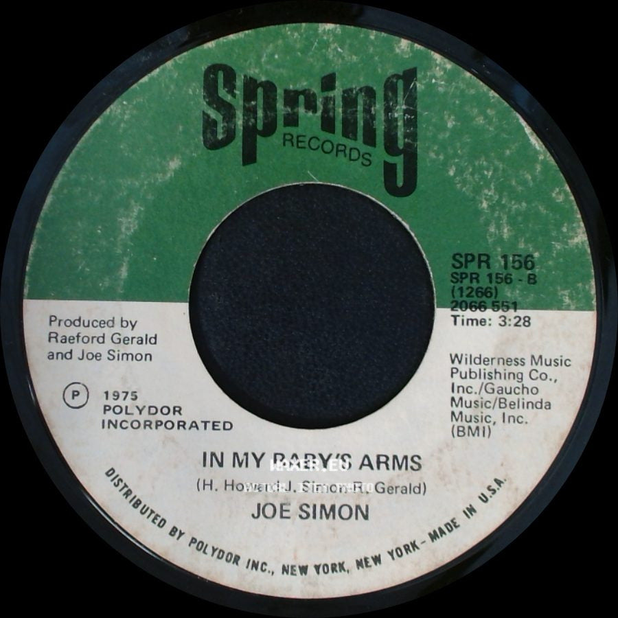 Joe Simon - Get Down, Get Down (Get On The Floor) / In My Baby's Arms side B
