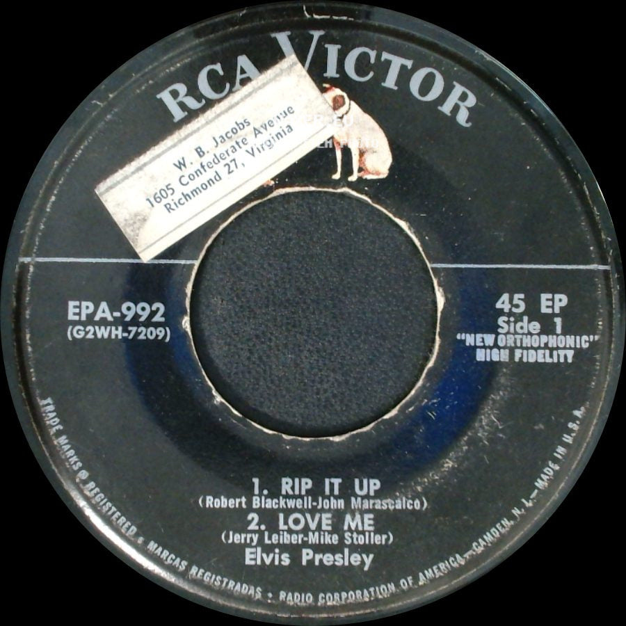 Elvis Presley - 1. Rip It Up 2. Love Me / Unknown Title B side A