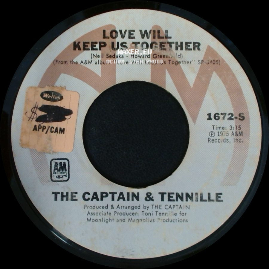 The Captain & Tennille - Love Will Keep Us Together / Gentle Stranger side A