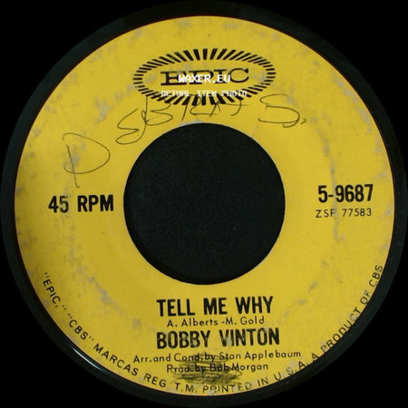 Bobby Vinton - Remembering / Tell Me Why side B