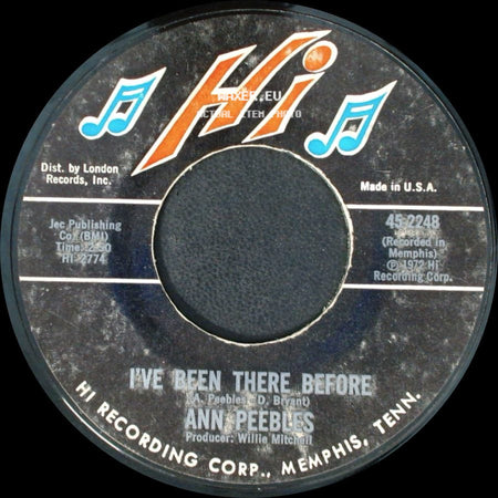 Ann Peebles - I Can't Stand The Rain / I've Been There Before side B