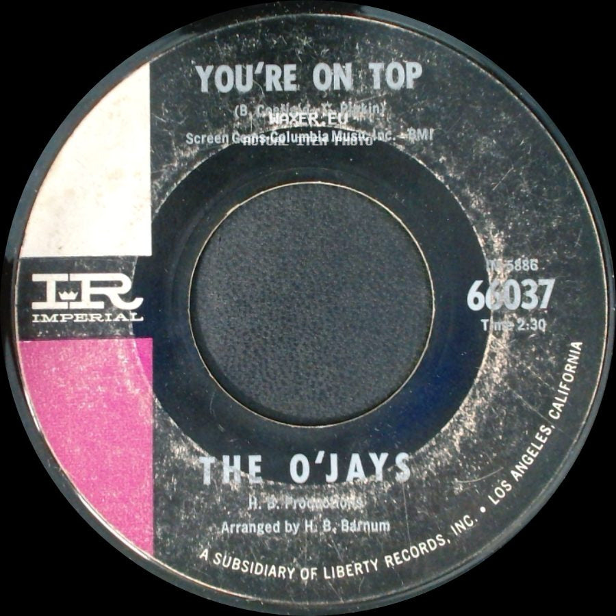 The O'jays - Lovely Dee / You're On Top side B