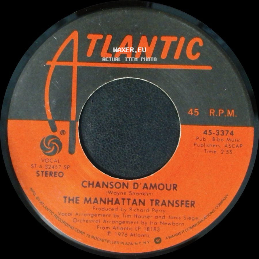 The Manhattan Transfer - Chanson D'amour / Popsicle Toes side A