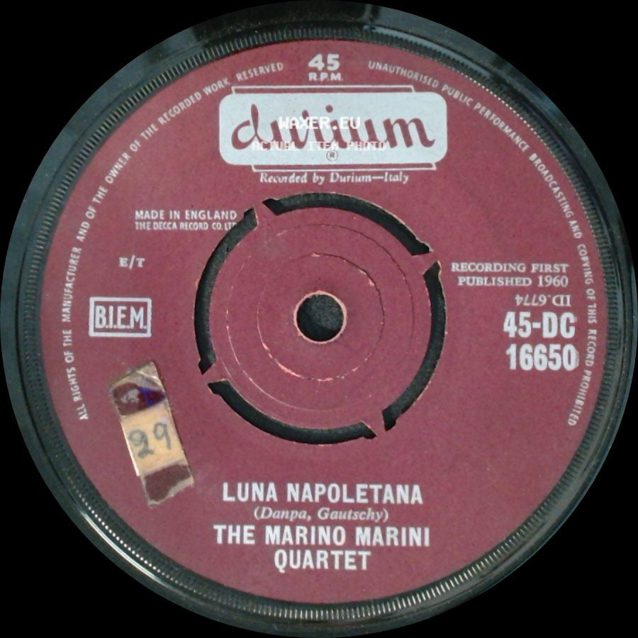 The Marino Marini Quartet - Luna Napoletana / Oh! Oh! Rosy side A