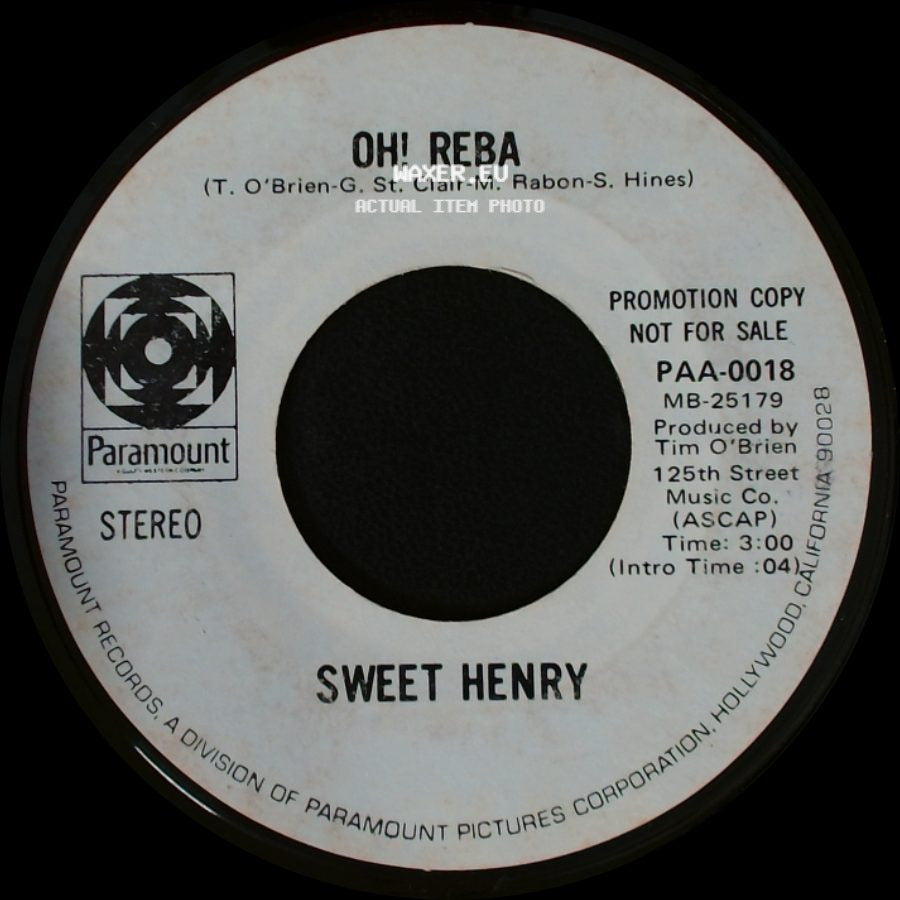 Sweet Henry - Cecilia / Oh! Reba side B