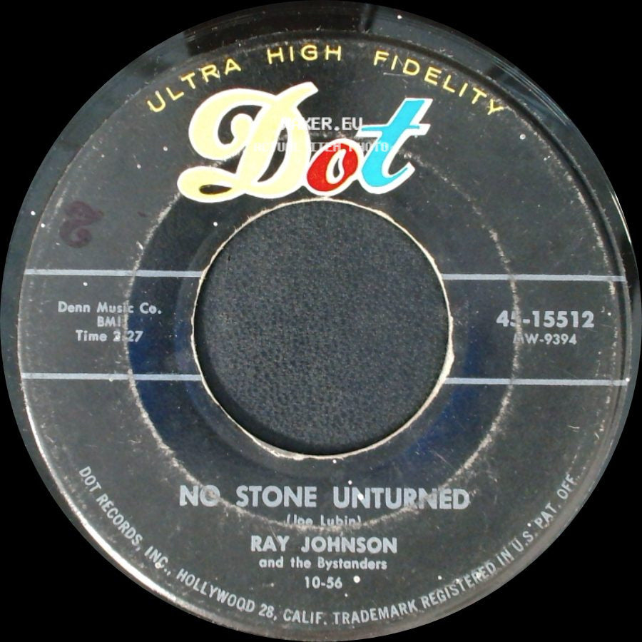 Ray Johnson And The Bystanders - Love A La Mode / No Stone Unturned side B