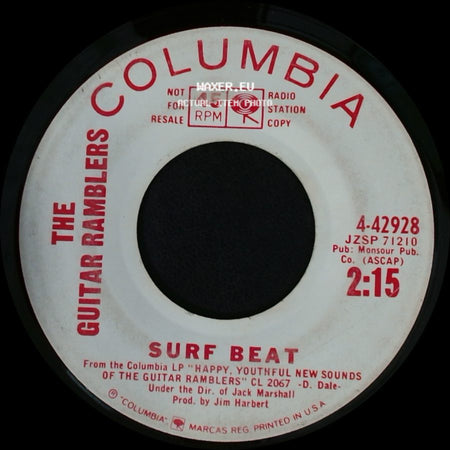 The Guitar Ramblers - Surf Beat / El Torito side A