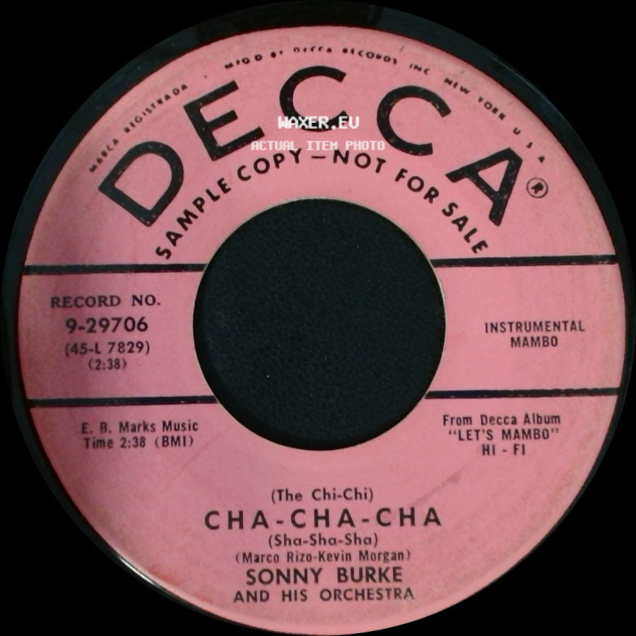 Sonny Burke And His Orchestra - Cha-Cha-Cha / Pick Yourself Up side A
