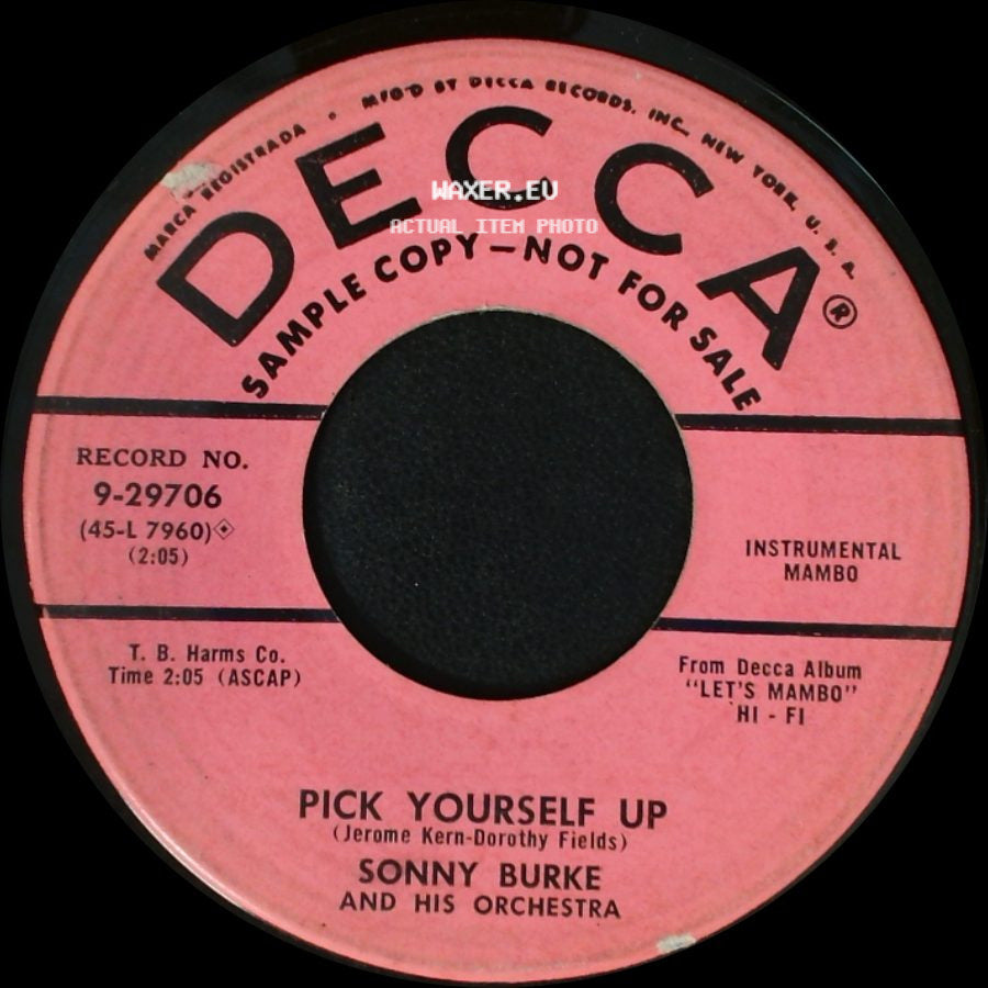 Sonny Burke And His Orchestra - Cha-Cha-Cha / Pick Yourself Up side B