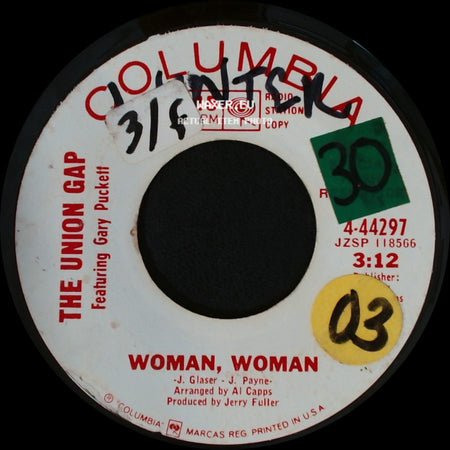 The Union Gap Featuring Gary Puckett - Woman, Woman / Woman, Woman side A