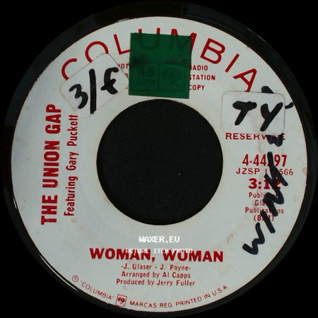 The Union Gap Featuring Gary Puckett - Woman, Woman / Woman, Woman side B