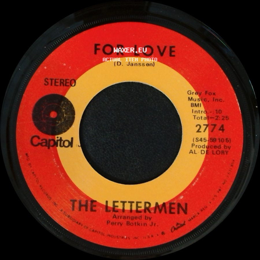 The Lettermen - For Love / Hang On Sloopy side A