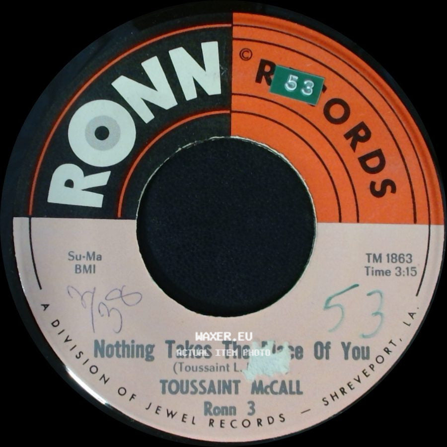 Toussaint Mccall - Shimmy / Nothing Takes The Place Of You side B