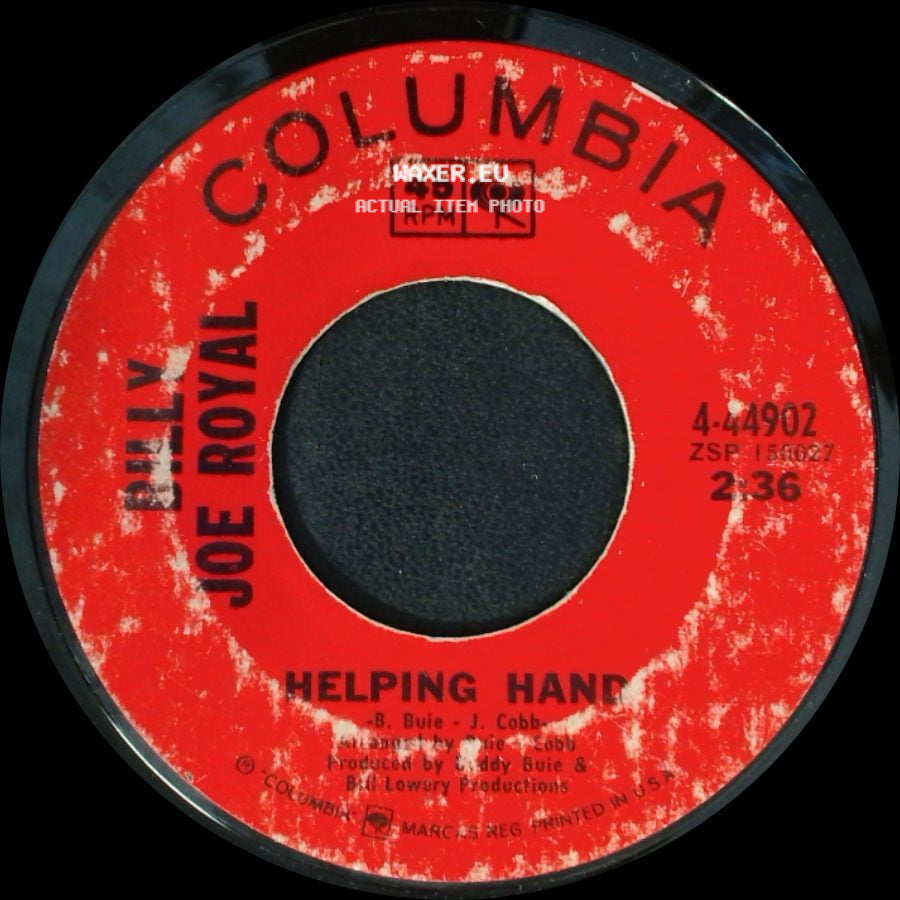 Billy Joe Royal - Helping Hand / Cherry Hill Park side A