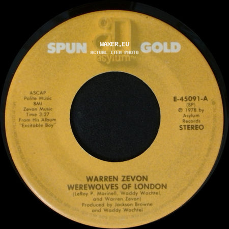 Warren Zevon - Werewolves Of London / Lawyers, Guns And Money side A