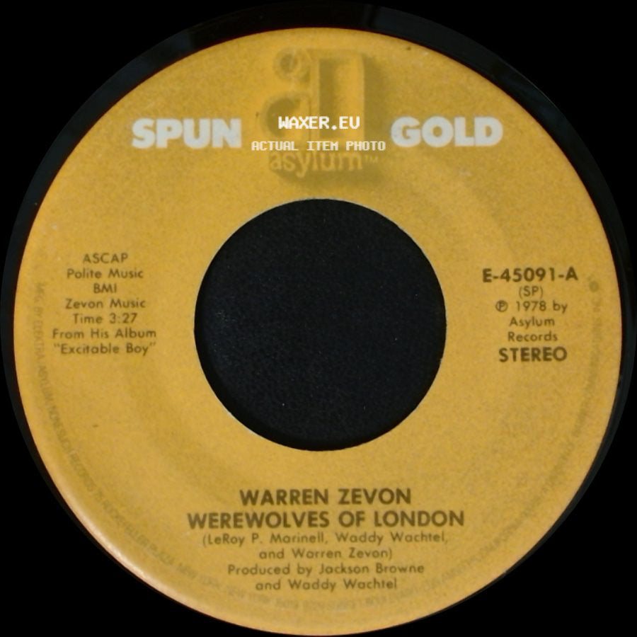 Warren Zevon - Werewolves Of London / Lawyers, Guns And Money side A