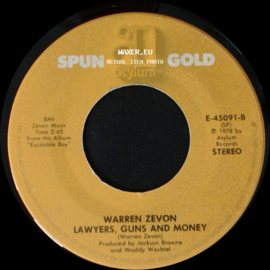 Warren Zevon - Werewolves Of London / Lawyers, Guns And Money side B